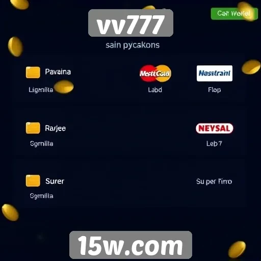 Opções de pagamento disponíveis no vv777